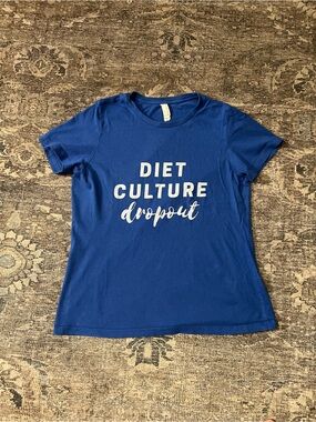Bella Canvas "Diet Culture Dropout" Graphic Tee Shirt - Royal Blue - Size M